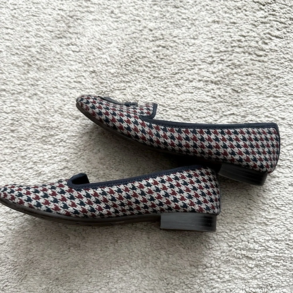 Charter Club Women's Houndstooth Loafers - Red and Navy - Picture 3 of 6